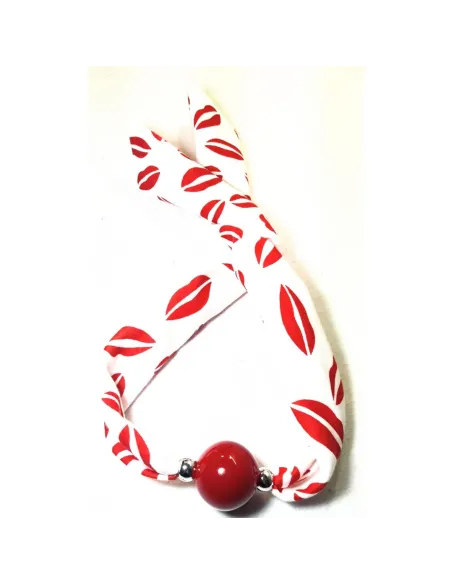 Mordaza pañuelo beso bola roja | Infarta fetish | Mordazas