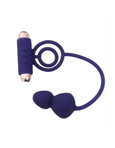 Performance - penetrator anal plug with vibrating cock rings - indigo | Blush | Dobles