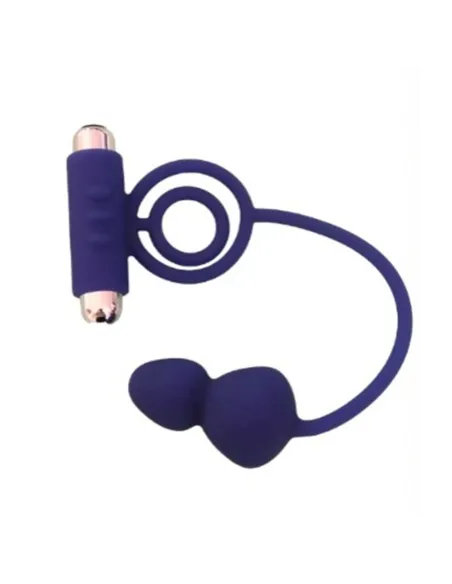 Performance - penetrator anal plug with vibrating cock rings - indigo | Blush | Dobles
