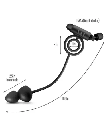 Performance - penetrator anal plug with vibrating cock rings - indigo | Blush | Dobles