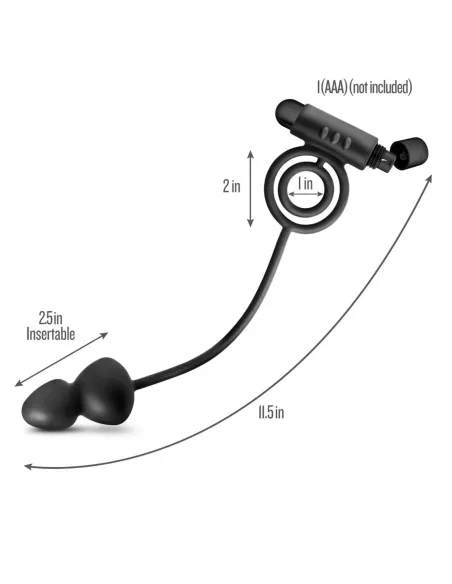 Performance - penetrator anal plug with vibrating cock rings - indigo | Blush | Dobles