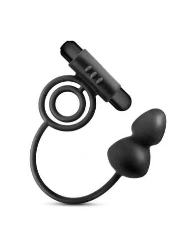 Performance - penetrator anal plug with vibrating cock rings - indigo | Blush | Dobles