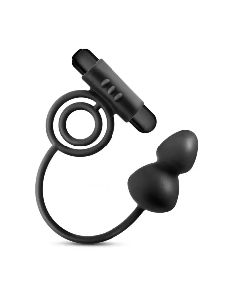 Performance - penetrator anal plug with vibrating cock rings - indigo | Blush | Dobles