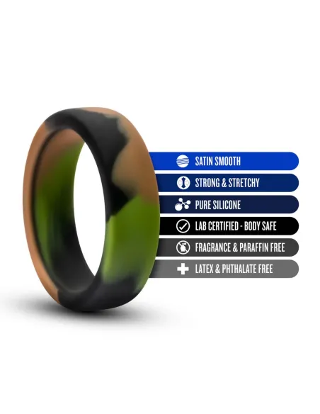 Performance - silicone camo cock ring - green camouflage | Blush | Anillos