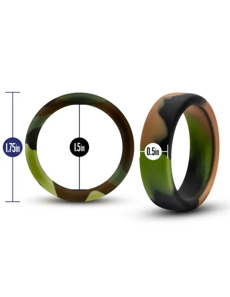 Performance - silicone camo cock ring - green camouflage | Blush | Anillos