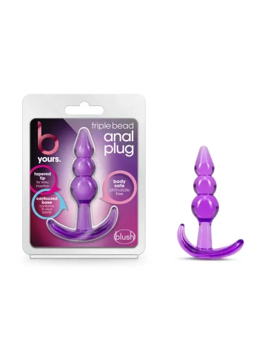 B yours - triple bead anal plug - purple | Blush | Dildos