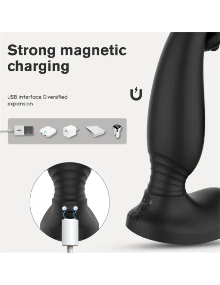 Vibrador raptor anillo prostata recargable control remoto | S-hande | Vibradores