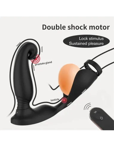 Vibrador raptor anillo prostata recargable control remoto | S-hande | Vibradores