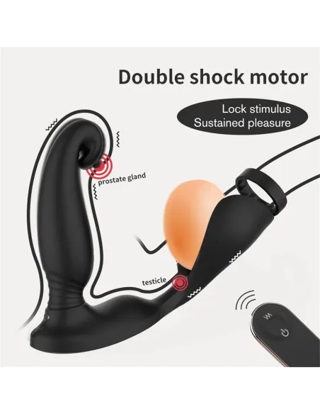 Vibrador raptor anillo prostata recargable control remoto | S-hande | Vibradores