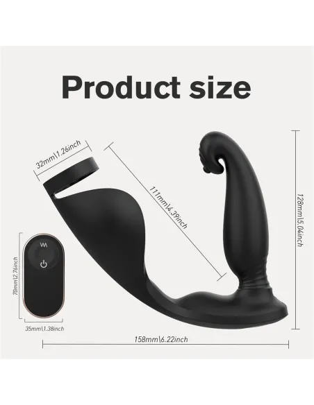 Vibrador raptor anillo prostata recargable control remoto | S-hande | Vibradores