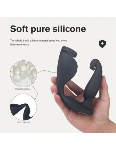 Vibrador raptor anillo prostata recargable control remoto | S-hande | Vibradores