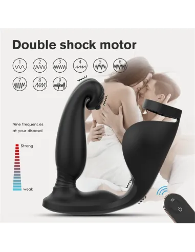 Vibrador raptor anillo prostata recargable control remoto | S-hande | Vibradores