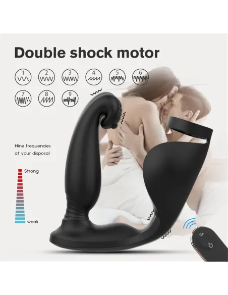 Vibrador raptor anillo prostata recargable control remoto | S-hande | Vibradores
