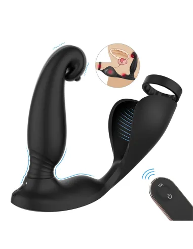 Vibrador raptor anillo prostata recargable control remoto | S-hande | Vibradores