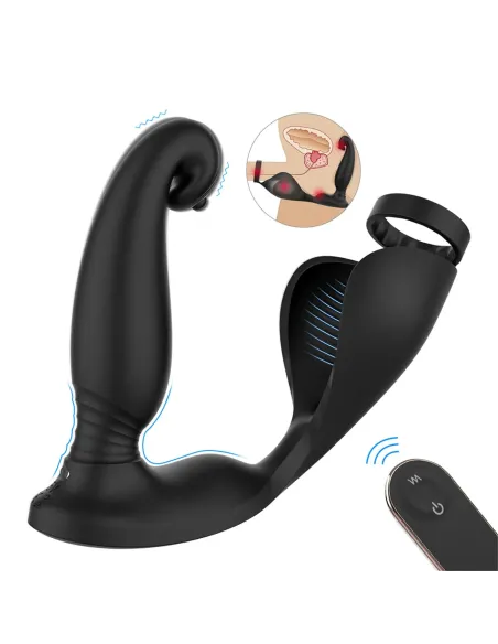 Vibrador raptor anillo prostata recargable control remoto | S-hande | Vibradores