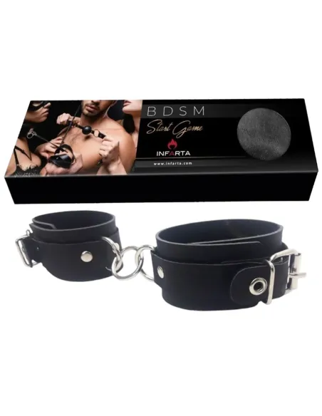 Esposas fijas con aro negro | Infarta fetish | Esposas