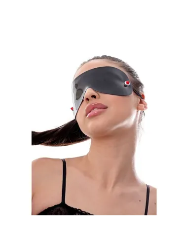 Antifaz ciego charol negro con tacha roja | Infarta fetish | Máscaras y antifaces