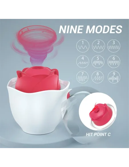 Succionador romantic - recargable - 9 patriones + 8 colores | S-hande | Succionadores