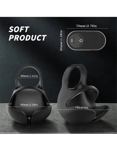 Vibrador chad testiculo 9 funciones recargable control remoto | S-hande | Erectores