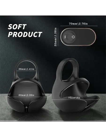 Vibrador chad testiculo 9 funciones recargable control remoto | S-hande | Erectores