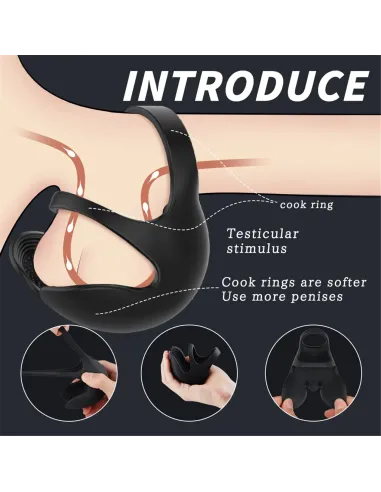 Vibrador chad testiculo 9 funciones recargable control remoto | S-hande | Erectores