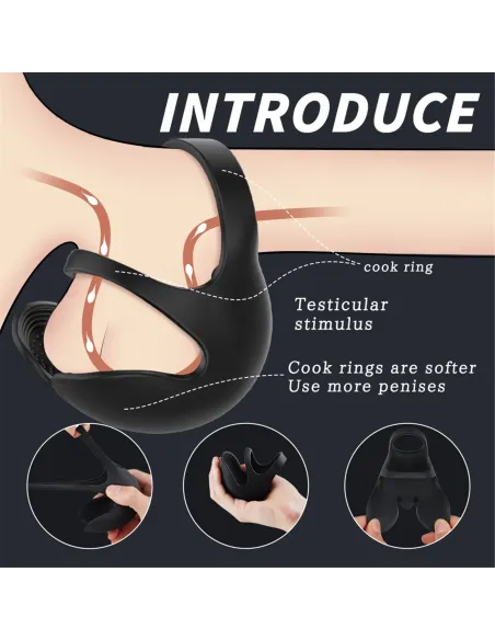 Vibrador chad testiculo 9 funciones recargable control remoto | S-hande | Erectores