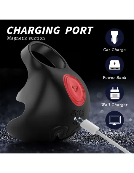 Vibrador chad testiculo 9 funciones recargable control remoto | S-hande | Erectores