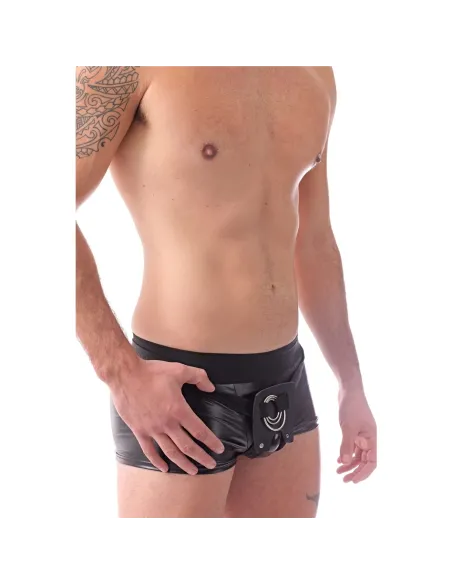 Cinturón-arnés masculino 3 en 1 con aros intercambiables - jugar en pareja doble penetración - negro y correa regulable. | Infar