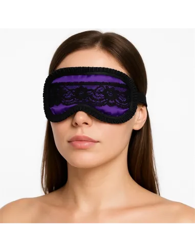 Suave antifaz de raso y puntillas en violeta | Infarta fetish | Descuentos y promociones