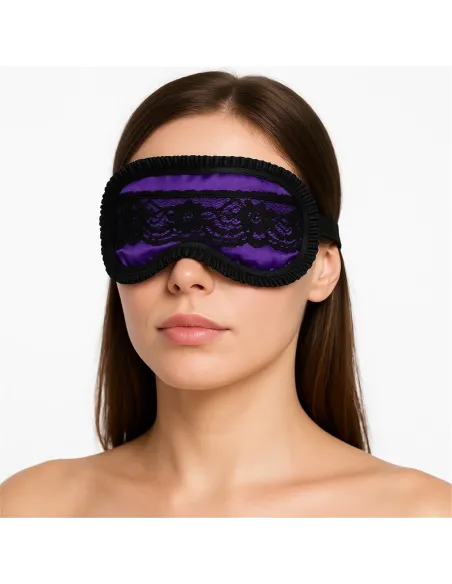 Suave antifaz de raso y puntillas en violeta | Infarta fetish | Descuentos y promociones