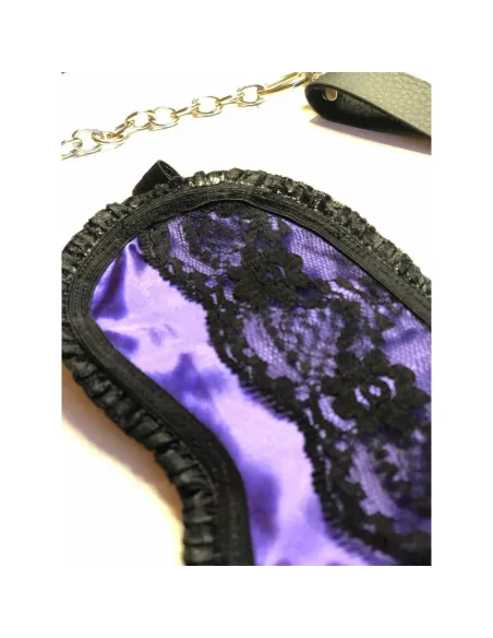 Suave antifaz de raso y puntillas en violeta | Infarta fetish | Descuentos y promociones