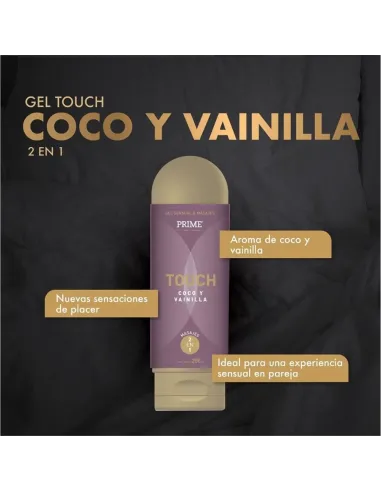 Prime gel touch 2 en 1 coco y vainilla 200 ml | Prime | Intimos