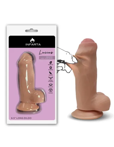 Lucius dildo dual layer pellizcable vertebrado | Infarta toys | Dildos macizos