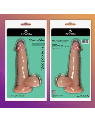 Marcellus dildo dual pellizcable vertebrado | Infarta toys | Dildos macizos
