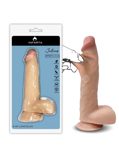 Julius dildo dual pellizcable vertebrado | Infarta toys | Realísticos