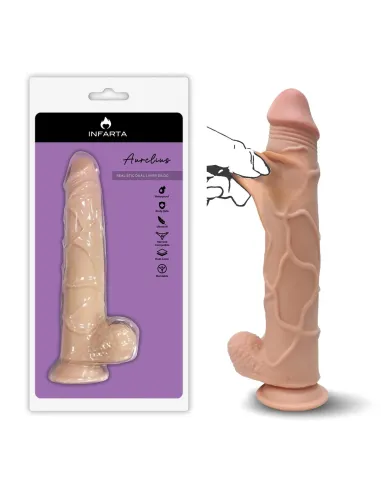Aurelius dildo dual pellizcable vertebrado | Infarta toys | Dildos macizos