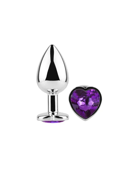 Anal plug heart love metal large purple | Infarta toys | Plugs