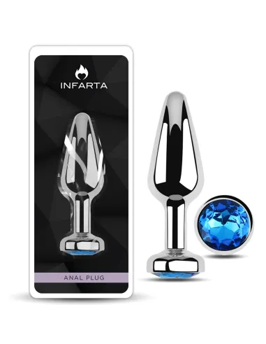 Anal plug titan metal small blue dark | Infarta toys | Plugs