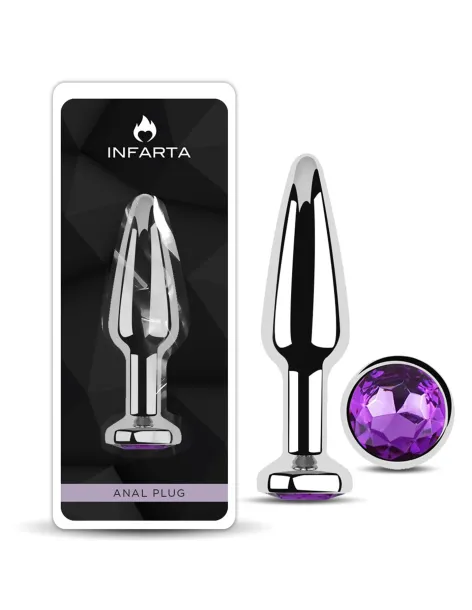 Anal plug titan metal medium dark purple | Infarta toys | Plugs