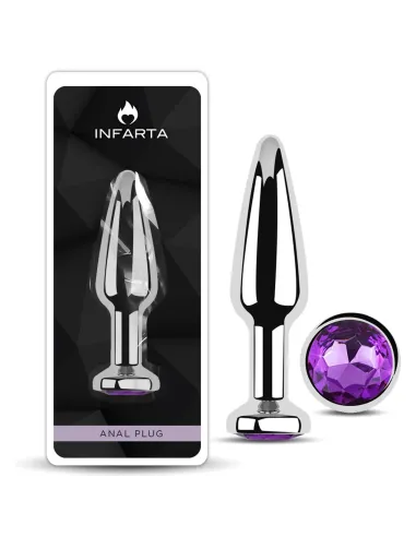 Anal plug titan metal medium dark purple | Infarta toys | Plugs