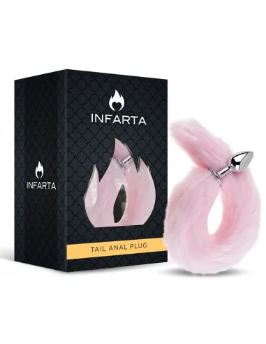 Anal plug tail metal small pink | Infarta toys | Plugs