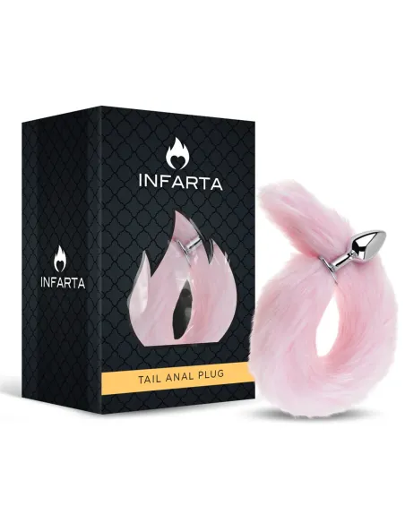 Anal plug tail metal small pink | Infarta toys | Plugs