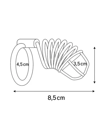 Chastity helix shield metal medium | Infarta toys | Castidad