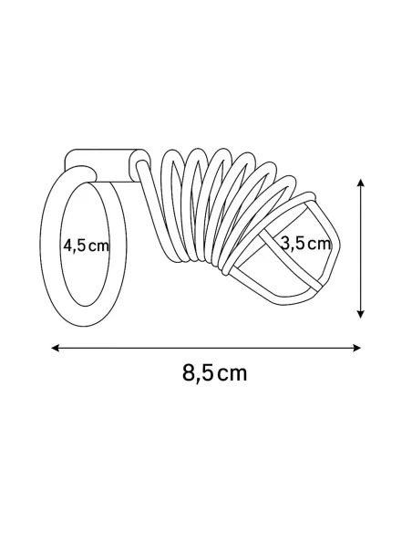 Chastity helix shield metal medium | Infarta toys | Castidad
