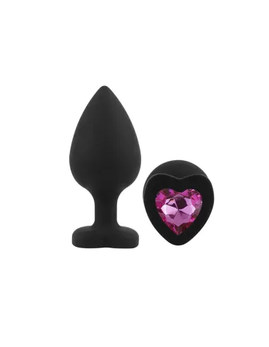 Anal plug heart love silicone large black plug - purple diamond | Infarta toys | Plugs