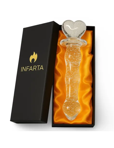 Glass dildo glow in the dark phantom heart | Infarta toys | Dildos macizos