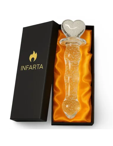 Glass dildo glow in the dark phantom heart | Infarta toys | Dildos macizos