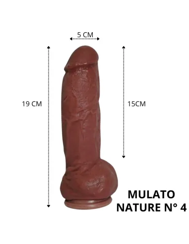 Nature mulato n 4 - 19 x 5 cm - introducibles 15cm - | Caiman | Dildos macizos