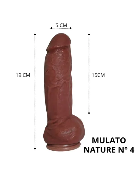 Nature mulato n 4 - 19 x 5 cm - introducibles 15cm - | Caiman | Dildos macizos