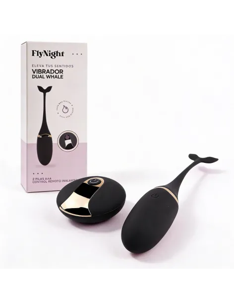 Vibrador dual whale negro / c9005 | Fly night | Vibradores